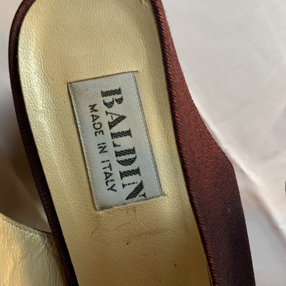 Baldin Made in Italy Red Sparkly Toe heal shoes size 40/9 - Picture 4 of 6